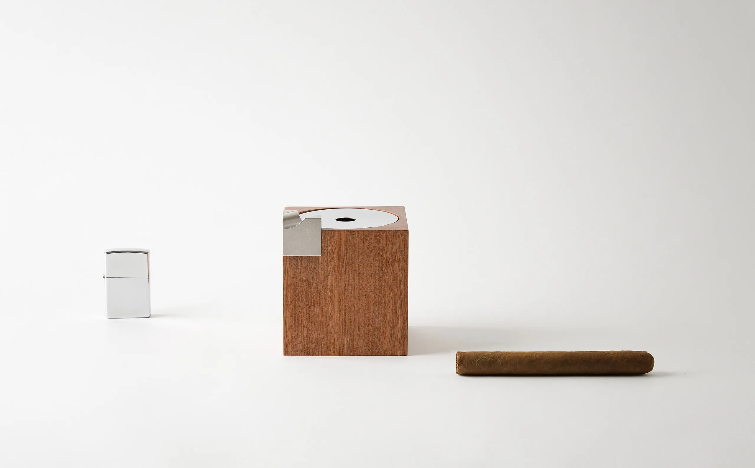 Cube Study limited-edition designer ashtray scene, precision-crafted in a manual workshop from honest materials.