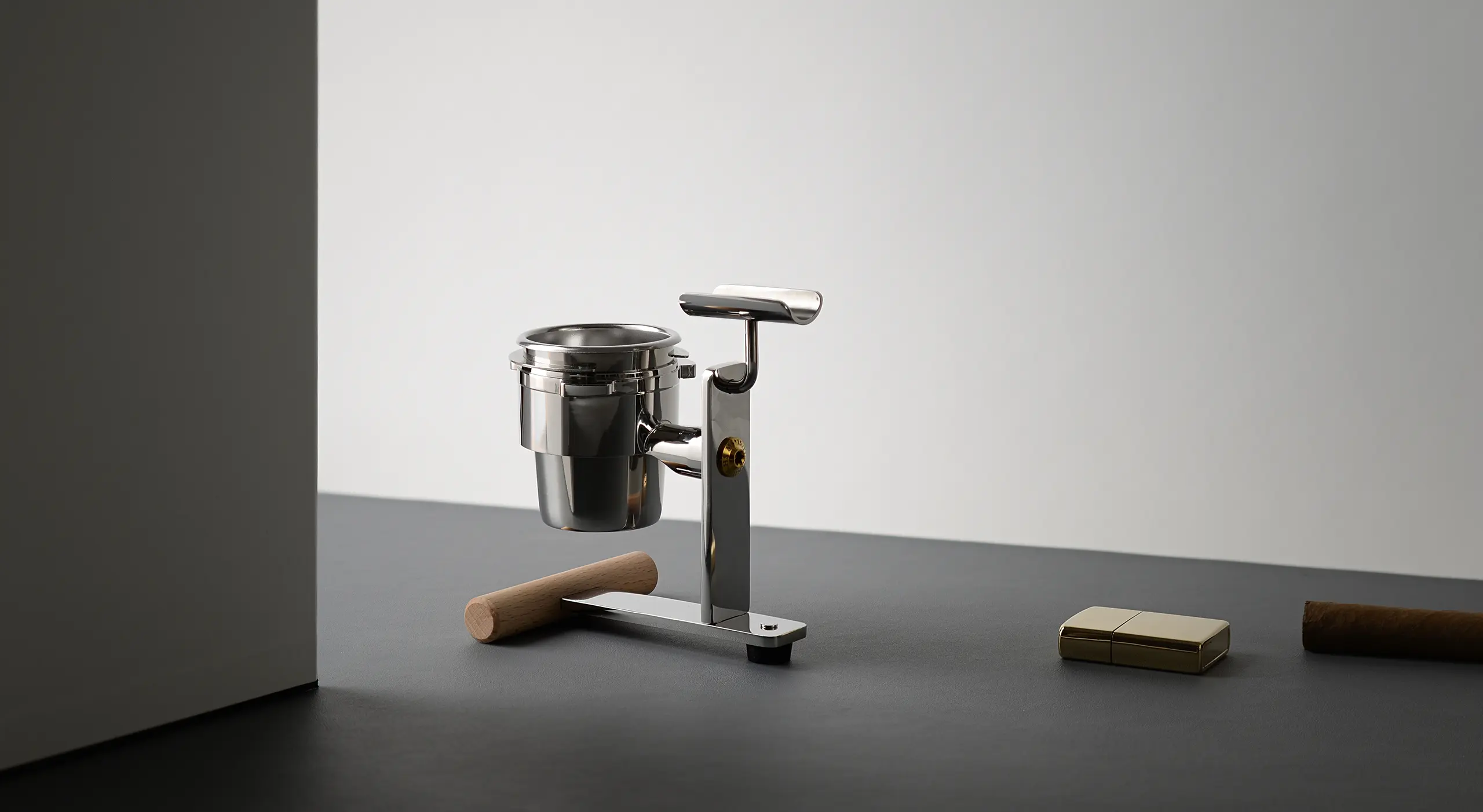 Cube Study limited-edition designer ashtray scene, precision-crafted in a manual workshop from honest materials.